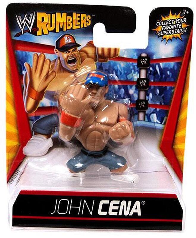 2011 WWE Mattel Rumblers Series 1 John Cena [With Orange Wristbands & Hat]