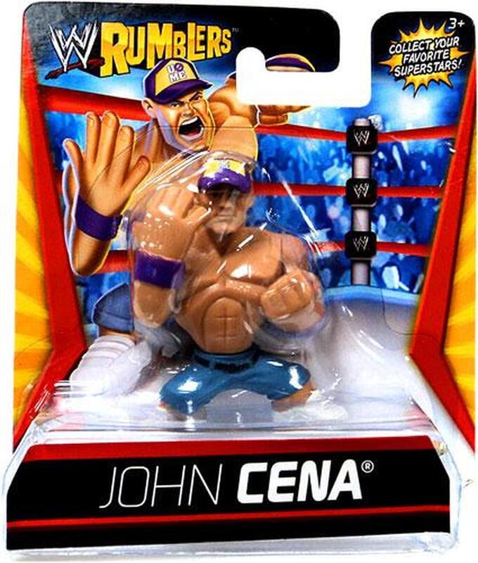 2011 WWE Mattel Rumblers Series 1 John Cena [With Purple Wristbands & Hat]