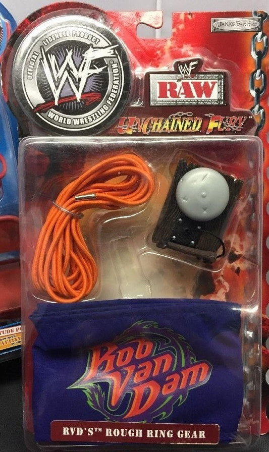 2002 WWF Jakks Pacific Unchained Fury Accessory Sets: RVD's Rough Ring Gear Series