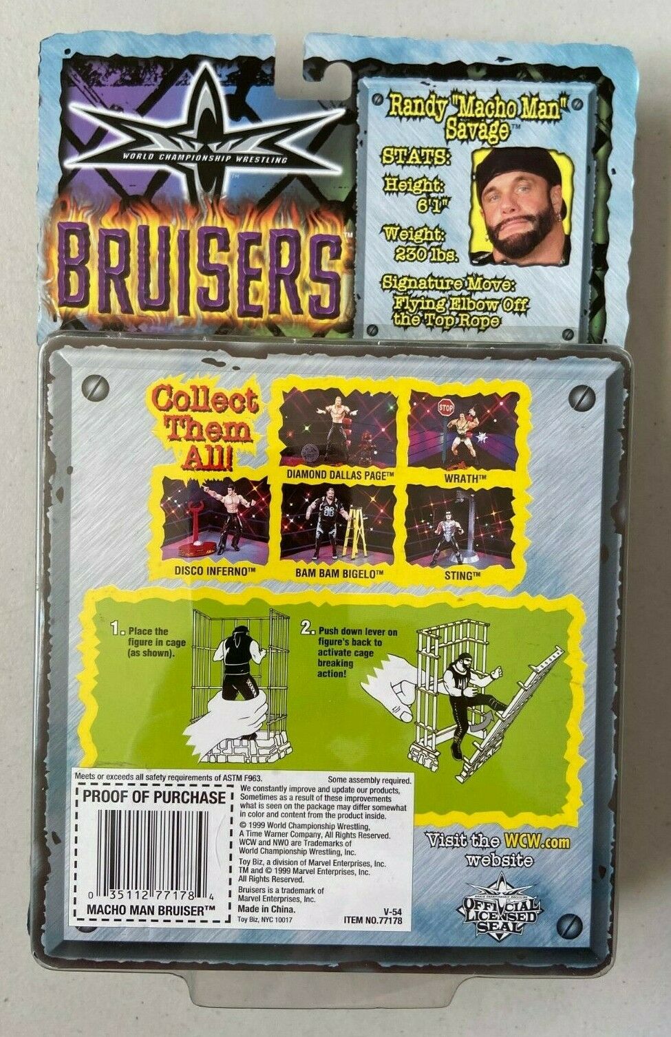 1999 WCW Toy Biz Bruisers Randy 