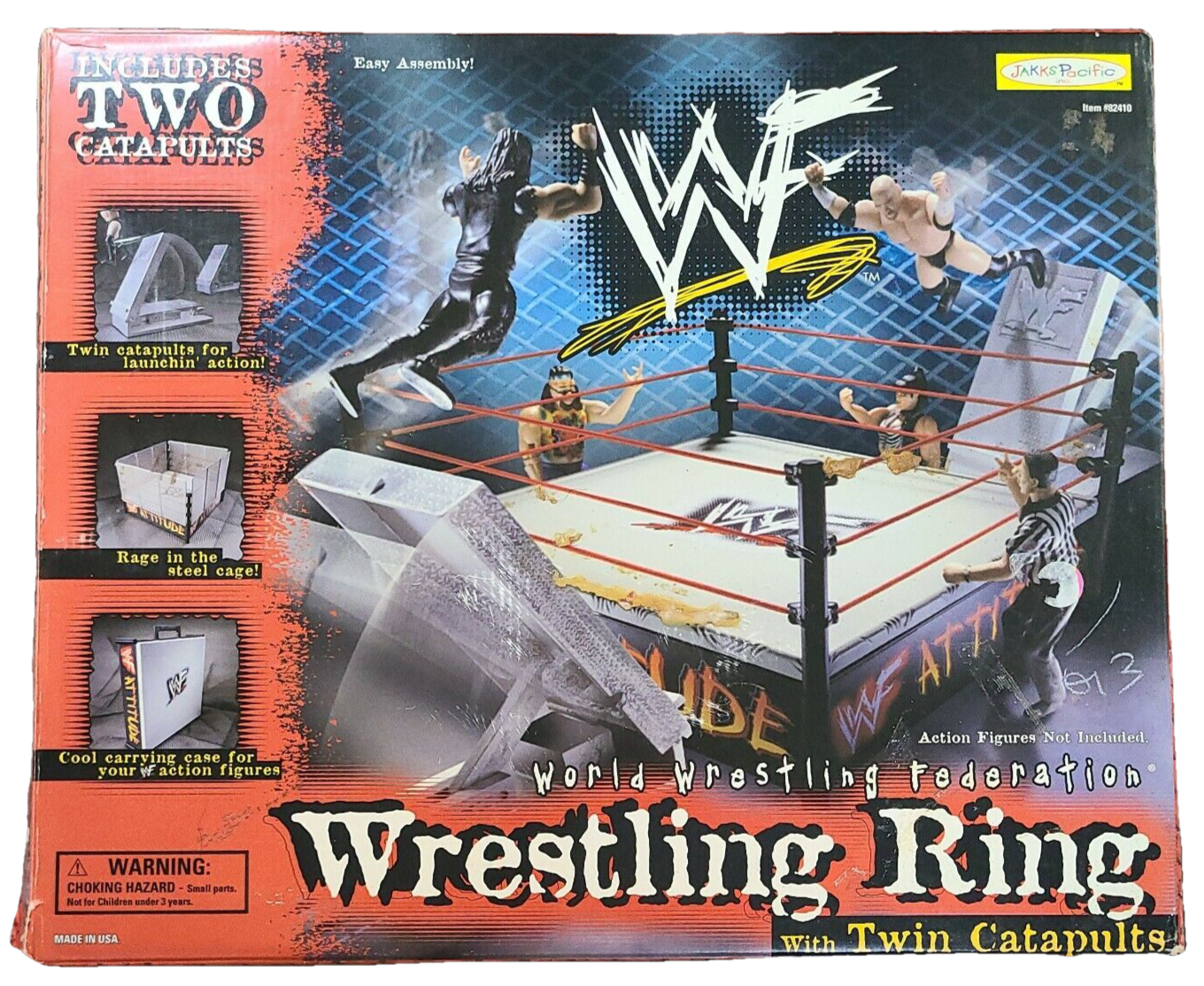 1998 WWF Jakks Pacific "Attitude" Wrestling Ring
