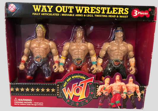 Way Out Toys Bootleg/Knockoff Way Out Wrestlers 3-Pack: Ric Flair, Ultimate Warrior & Bret Hart