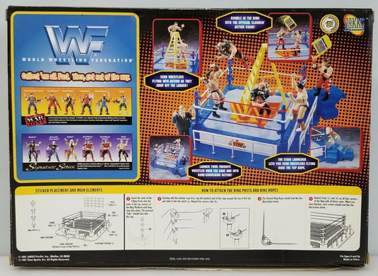 1997 WWF Jakks Pacific Mini Slammin' Action Royal Rumble Action Ring & Figures