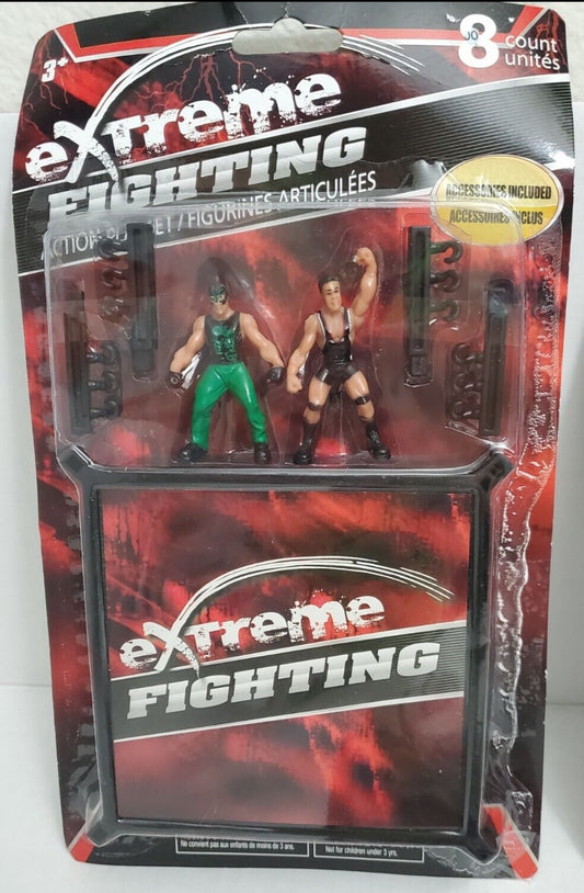 Extreme Fighting/X-Treme Action Wrestling Bootleg/Knockoff Mini Wrestlers & Wrestling Ring