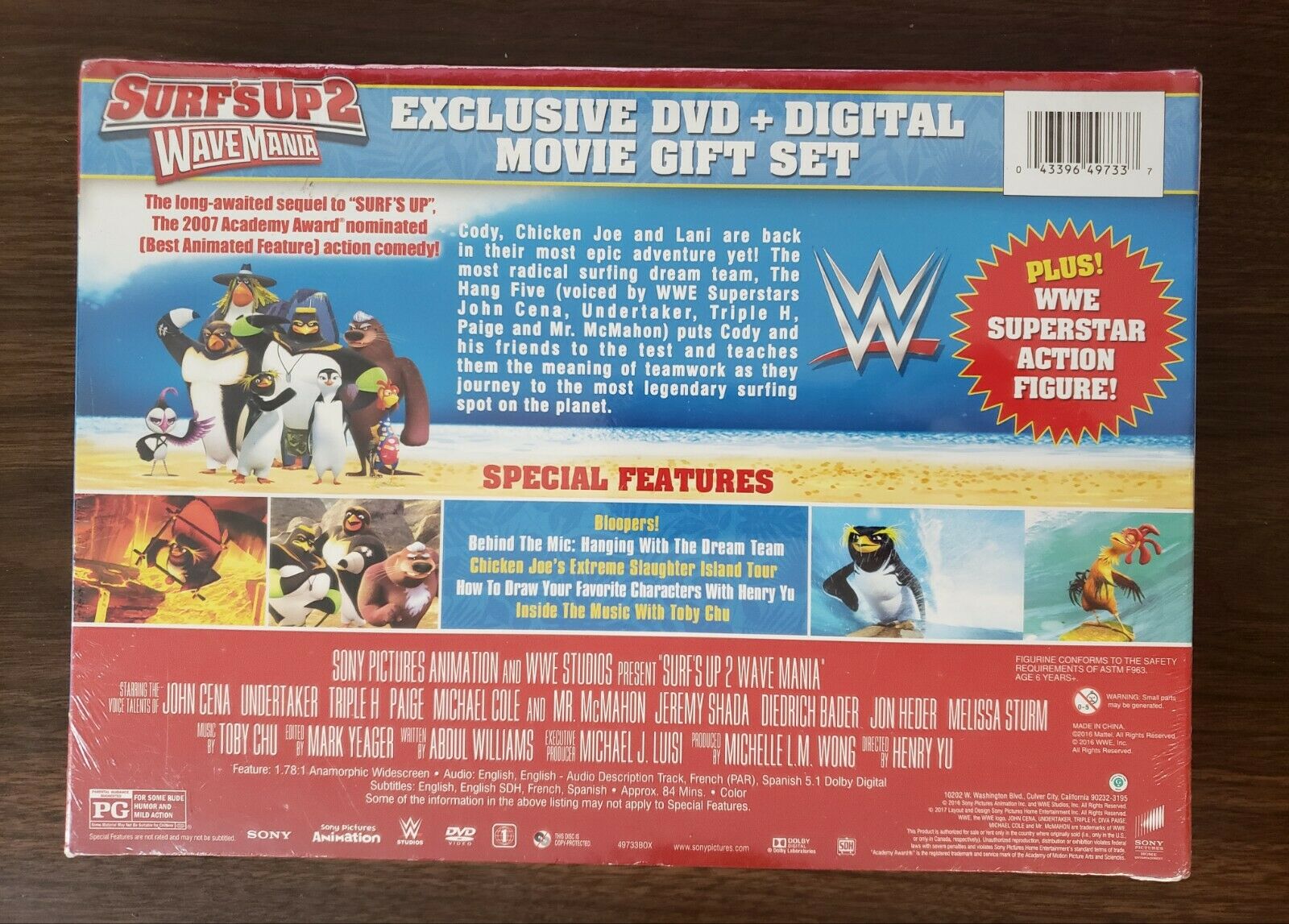 2016 WWE Mattel Surf's Up 2: Wavemania Walmart Exclusive DVD Gift