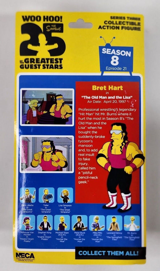 2014 NECA The Simpsons Greatest Guest Stars Series 3 SDCC Exclusive Bret Hart