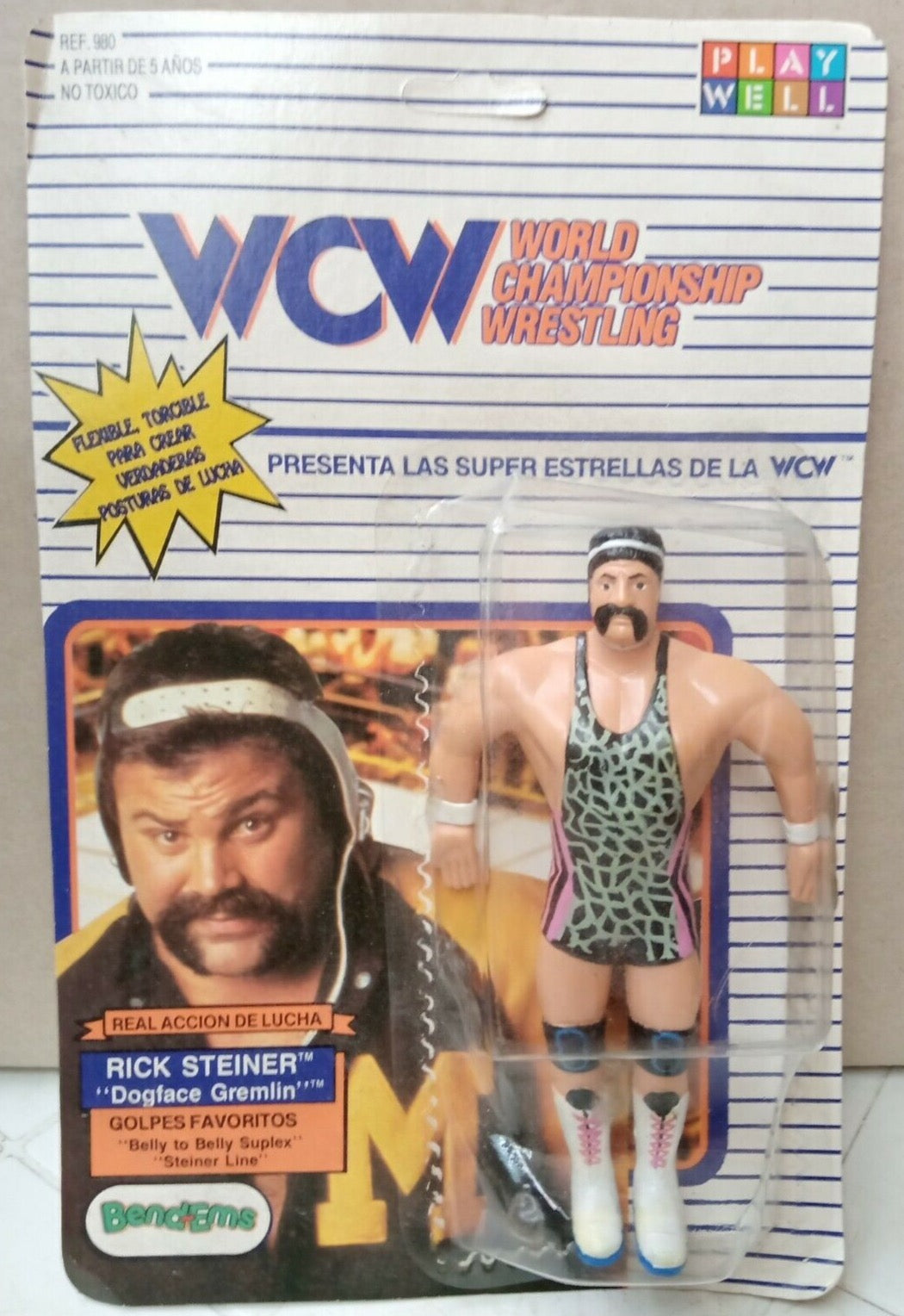 1991 WCW Play Well Bend-Ems Rick Steiner