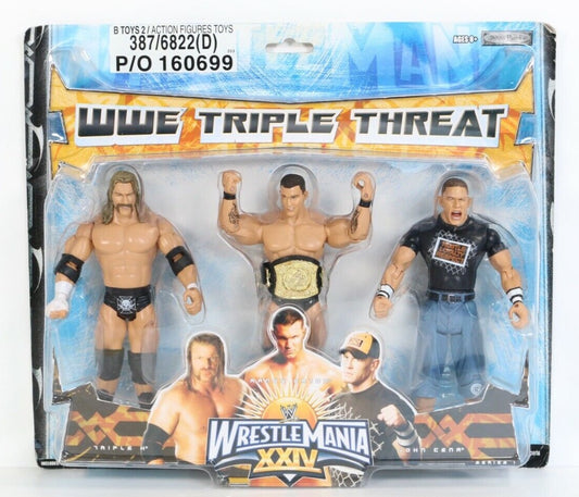 2008 WWE Jakks Pacific Ruthless Aggression WrestleMania XXIV Triple Threat: Triple H, Randy Orton & John Cena