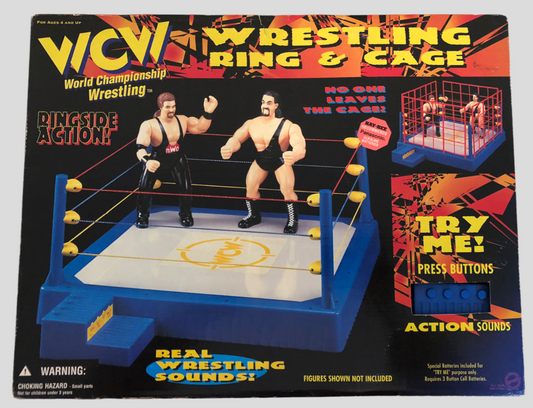 1998 WCW OSFTM 6.5" Articulated Wrestling Ring & Cage