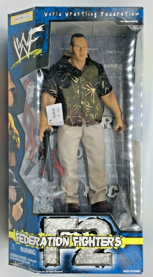 1999 WWF Jakks Pacific 12" Federation Fighters Limited Edition Series 1 The Rock [In $500 Shirt]