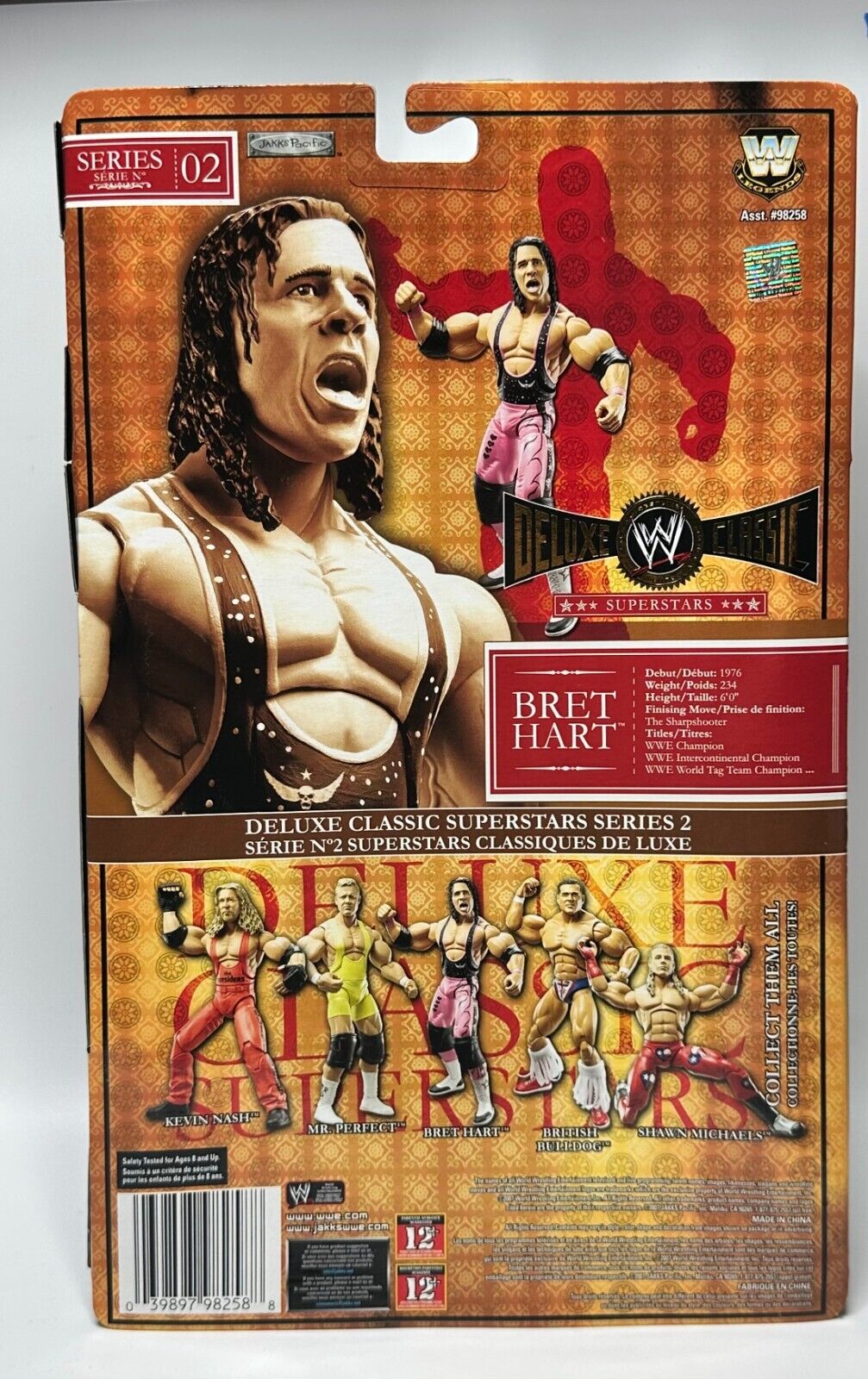 2007 WWE Jakks Pacific Deluxe Classic Superstars Series 2 Bret Hart