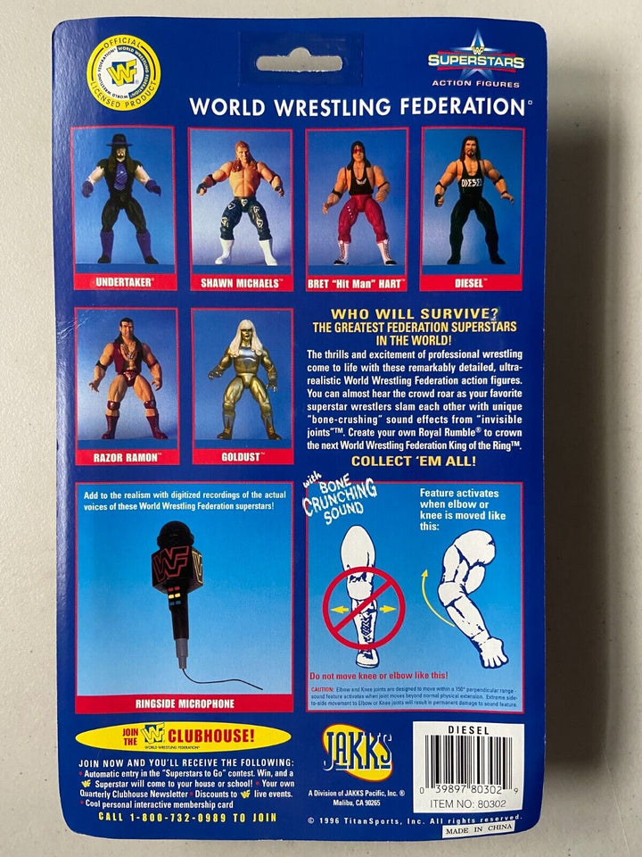 Jakks Pacific WWF/WWE Bone-Crunching Action Wrestling Action Figures ...