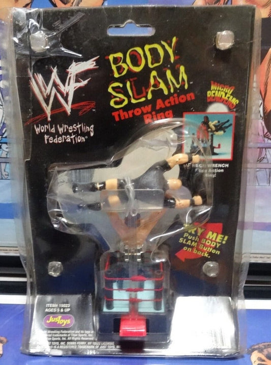 1998 WWF Just Toys Micro Bend-Ems Body Slam Throw Action Ring Edge & Stone Cold Steve Austin