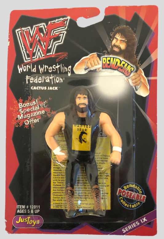 1998 WWF Just Toys Bend-Ems Series 9 Cactus Jack
