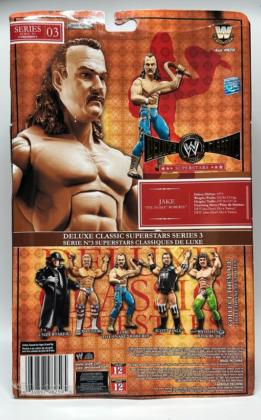2007 WWE Jakks Pacific Deluxe Classic Superstars Series 3 Jake "The Snake" Roberts
