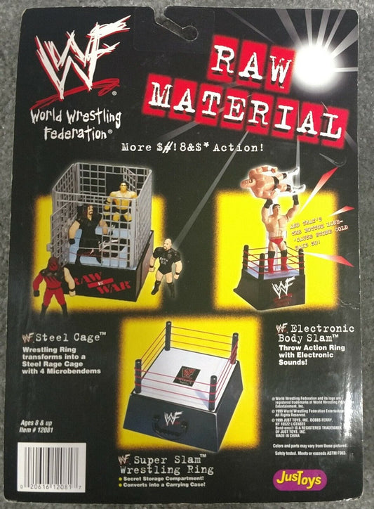 1999 WWF Just Toys Bend-Ems Raw Material Ladder, Garbage Can & Chairs