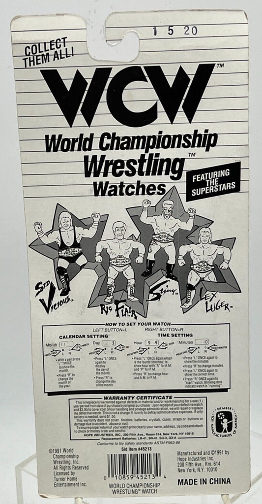 1991 WCW Hope Industries Inc. Sid Vicious Watch