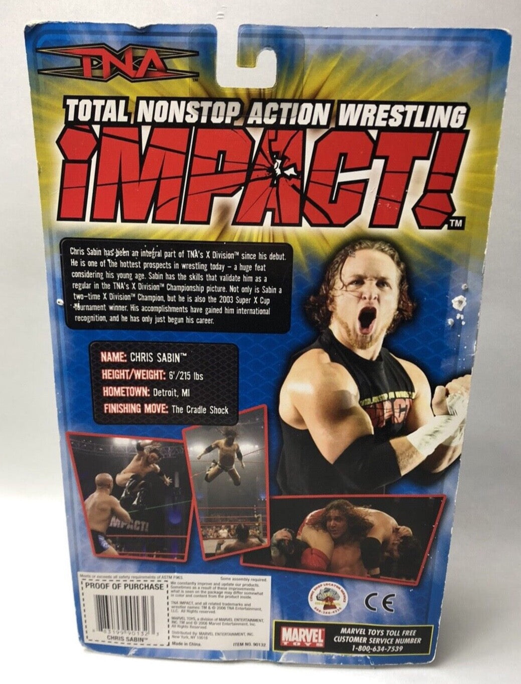 2006 Total Nonstop Action [TNA] Wrestling Impact! Marvel Toys Best of Series 2 Chris Sabin