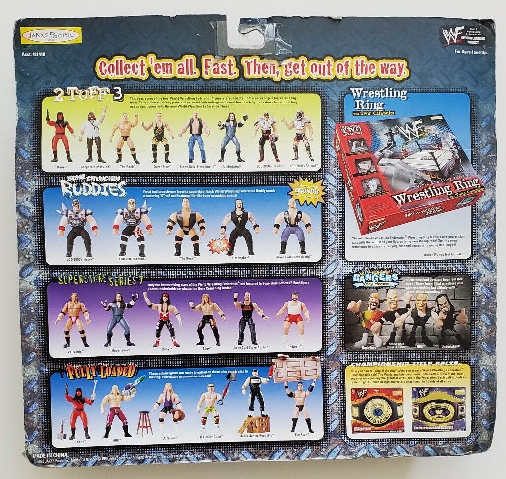 1999 WWF Jakks Pacific 2 Tuff Series 3 LOD 2000: Hawk & Animal