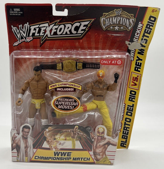 2011 WWE Mattel Flex Force Champions Series 2 Flip Kickin' Alberto Del Rio vs. Swing Kickin' Rey Mysterio [Exclusive]