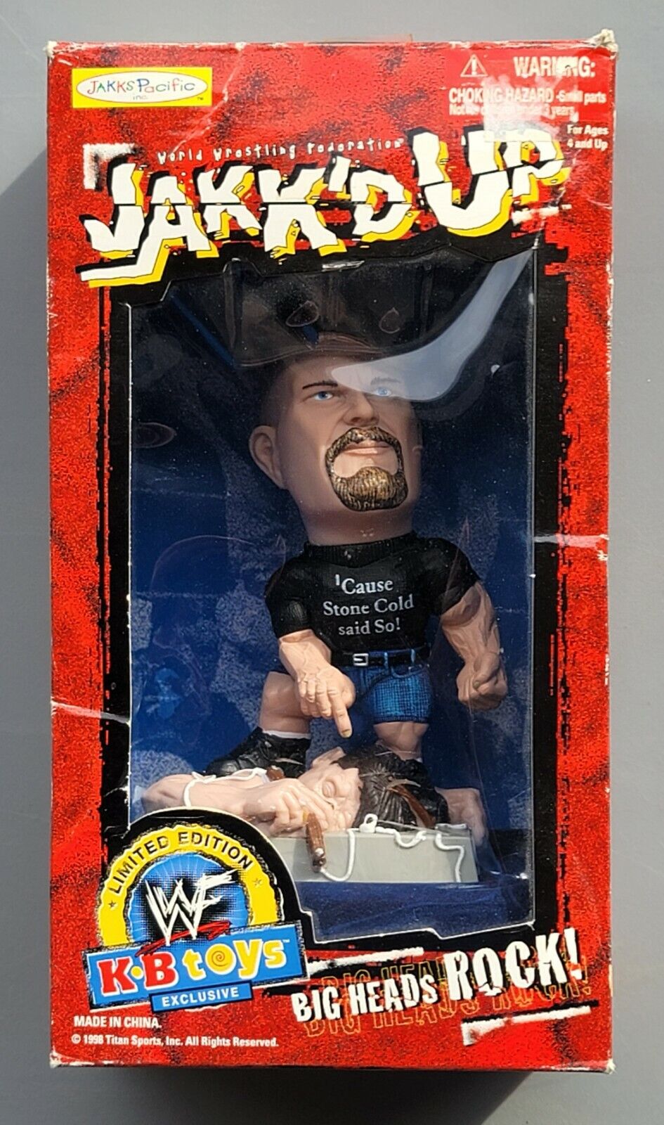 1998 WWF Jakks Pacific Jakk'd Up Stone Cold Steve Austin [Exclusive]