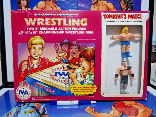 1985 IWA Star-Studded Wrestling Bendable Action Figures 2-Pack