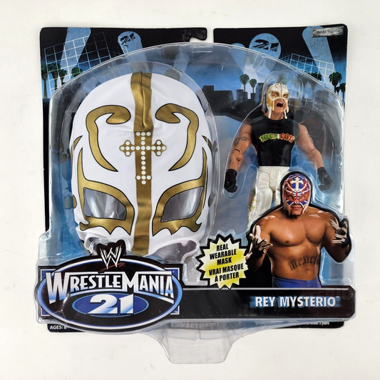 2005 WWE Jakks Pacific Ruthless Aggression WrestleMania 21 Signature Gear Series 3 Rey Mysterio