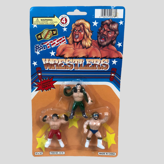 Action Wrestlers Mini Bootleg/Knockoff 3-Pack: Bull Hammer, Harry Badface & American Hero