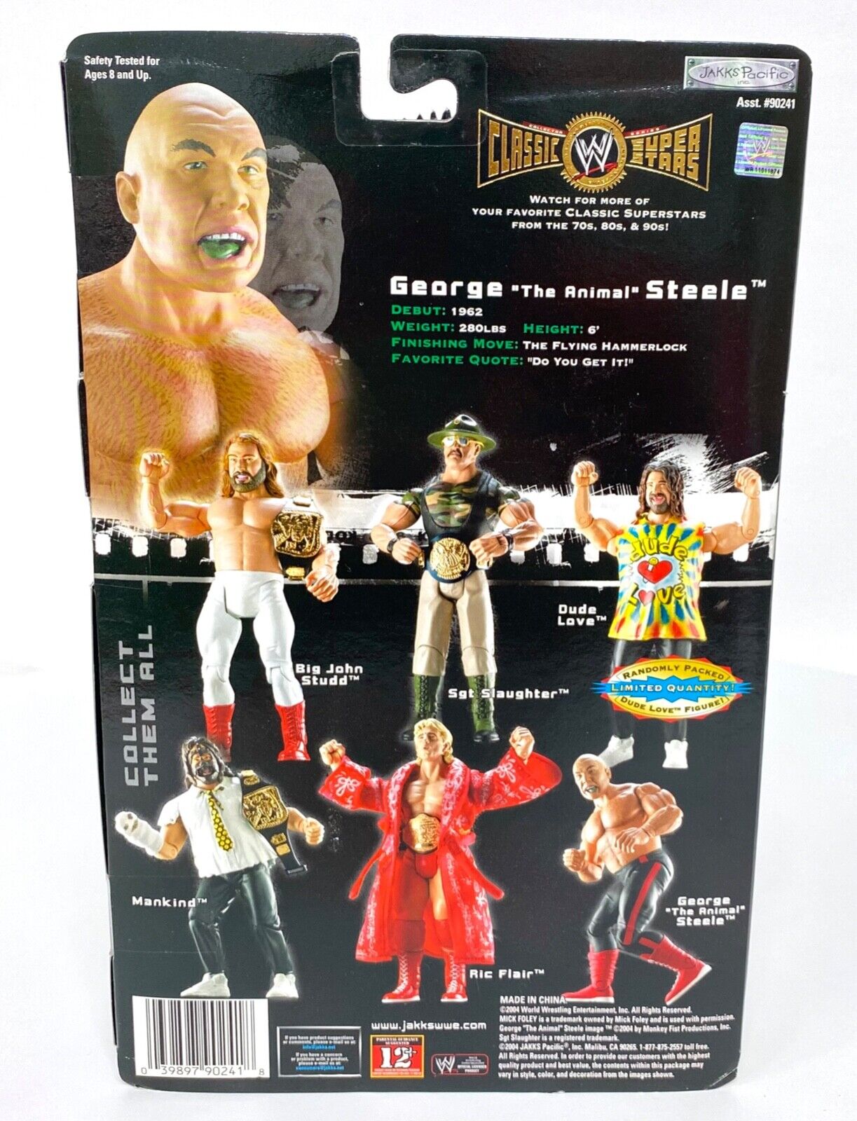 2004 WWE Jakks Pacific Classic Superstars Series 2 George "The Animal" Steele [With Painted Hair]