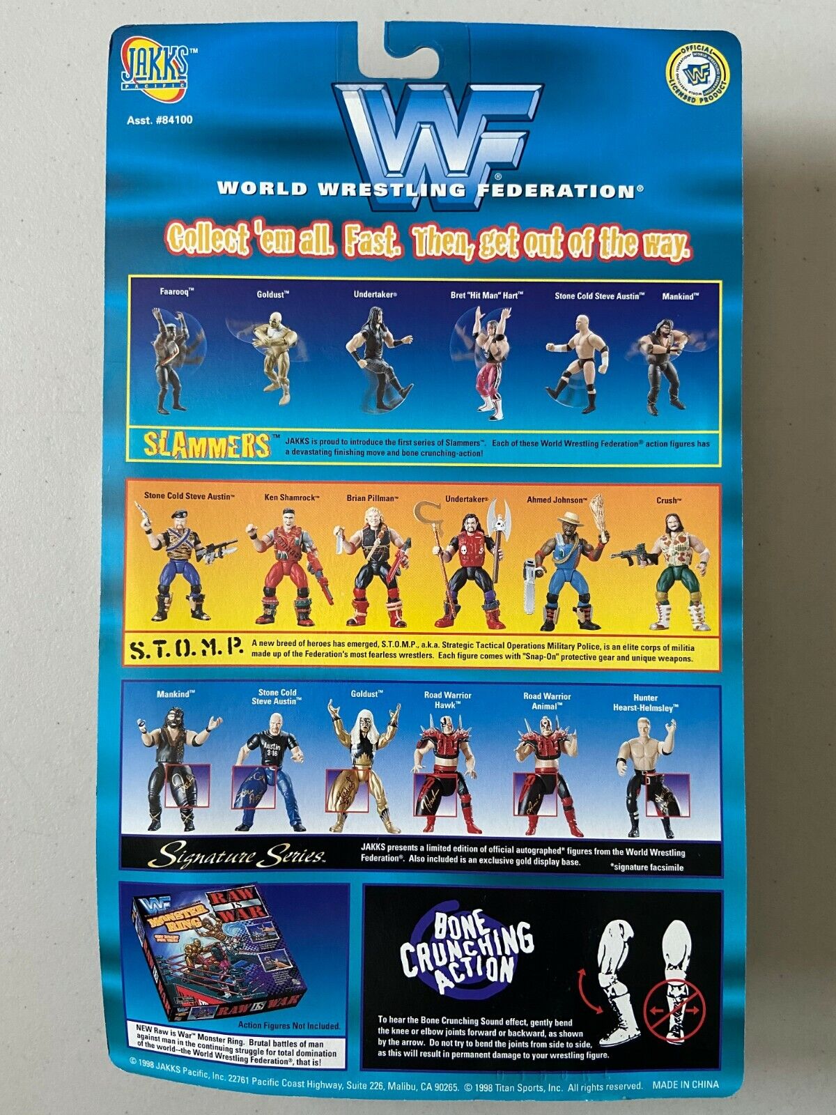 Action Style Jakks Pacific Wwf/Wwe Bone-Crunching Action Wrestling Action Figures ...