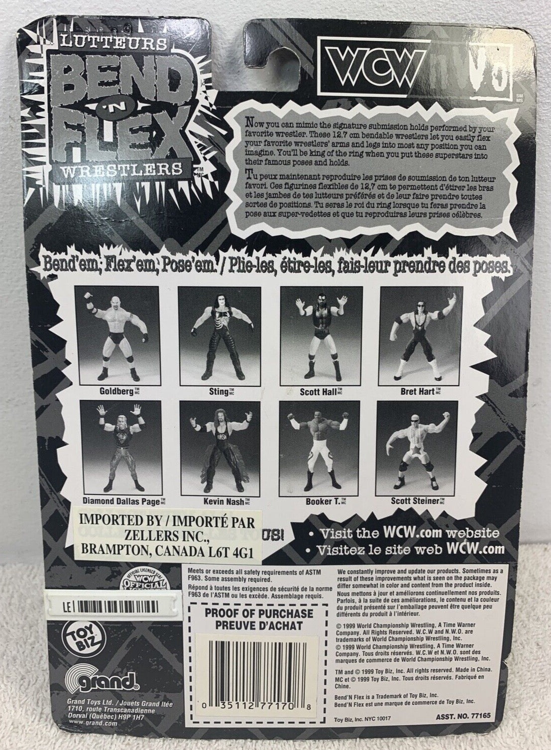 2000 WCW Toy Biz Bend 'N' Flex Diamond Dallas Page – Wrestling