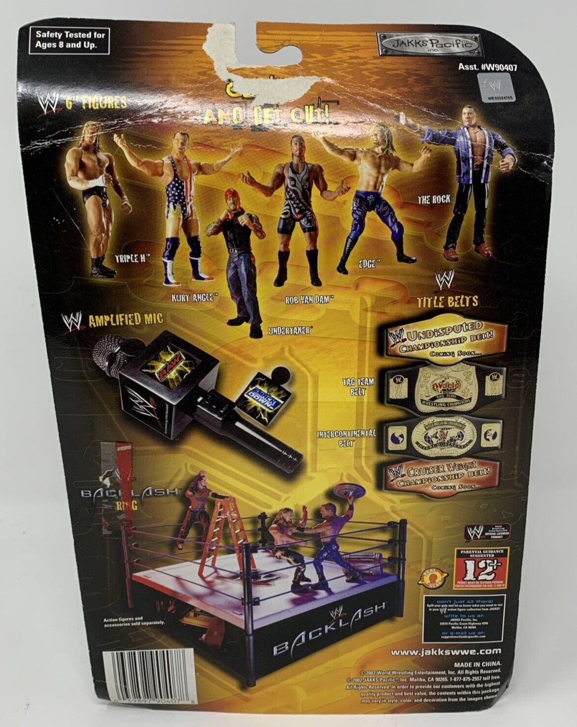 2002 WWE Jakks Pacific Backlash Series 1 Jeff Hardy [Exclusive