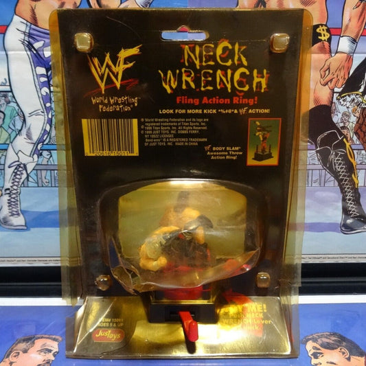 1999 WWF Just Toys Micro Bend-Ems Neck Wrench Fling Action Ring Shawn Michaels & Hunter Hearst Helmsley