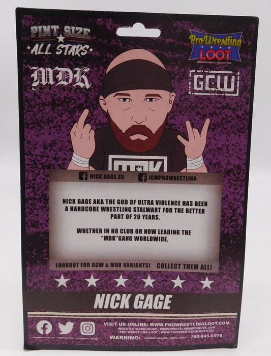 2021 Pro Wrestling Loot Pint Size All Stars Nick Gage [With Red GCW Shirt, May]