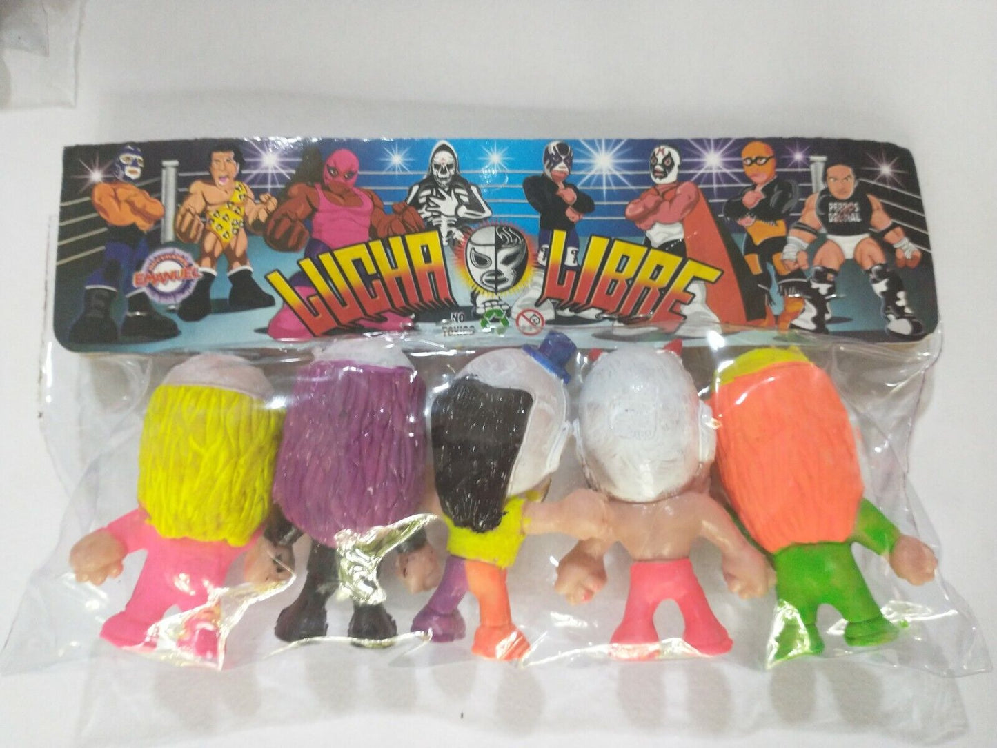 Emanuel Juguetes 2.5" Lucha Libre Cabezones: Coco Clown, Dave the Clown, Monster Clown, Murder Clown & Coco Clown [Version 2]