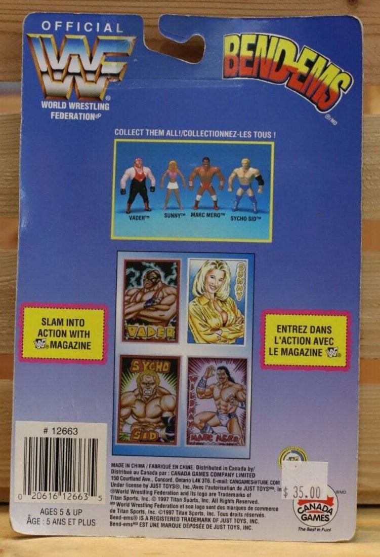 1998 WWF Just Toys Bend-Ems Canadian Series 4 Wildman Marc Mero