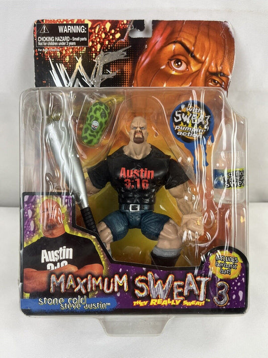 1999 WWF Jakks Pacific Maximum Sweat Series 3 Stone Cold Steve Austin