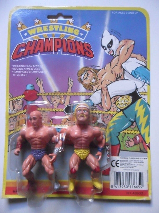 Wrestling Champions [Yellow Border] Bootleg/Knockoff 2-Pack [Undetermined & Hulk Hogan]