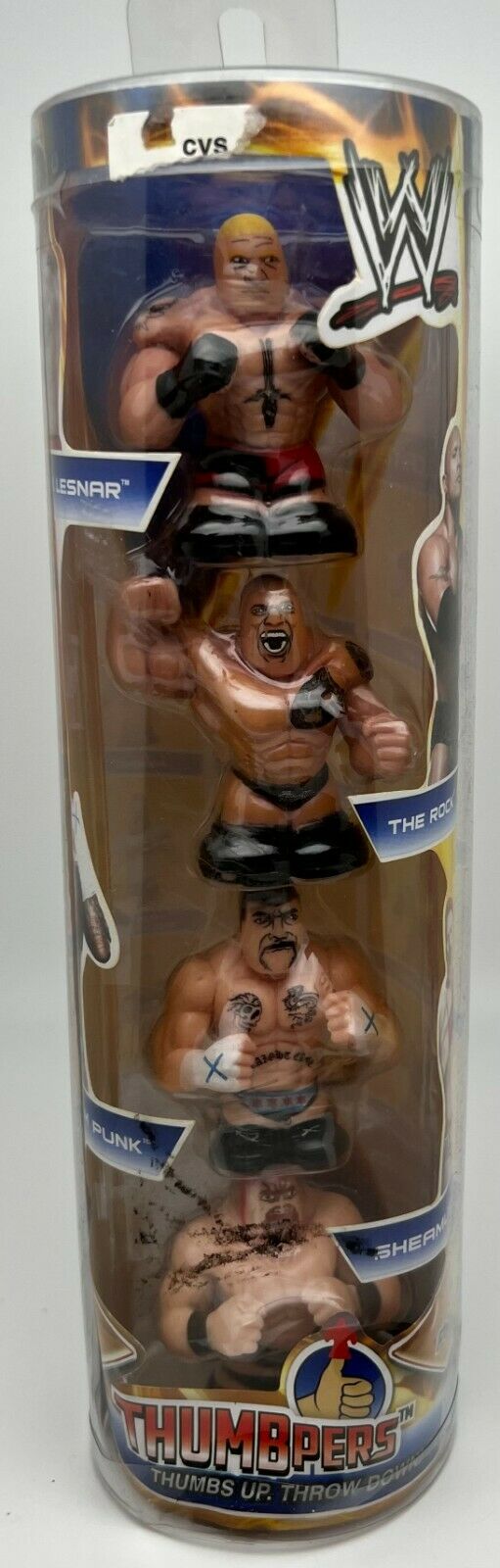2014 WWE Wicked Cool Toys Thumbpers Series 2 4-Pack: Brock Lesnar, The Rock, CM Punk & Sheamus