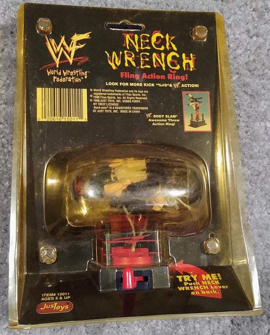 1999 WWF Just Toys Micro Bend-Ems Neck Wrench Fling Action Ring Undertaker & The Interrogator