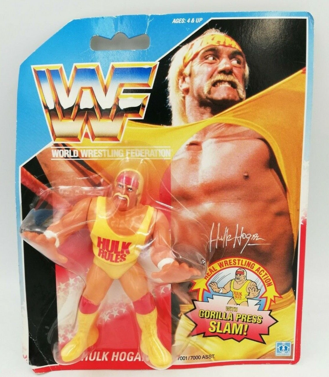 1990 WWF Hasbro Series 1 Hulk Hogan with Gorilla Press Slam!