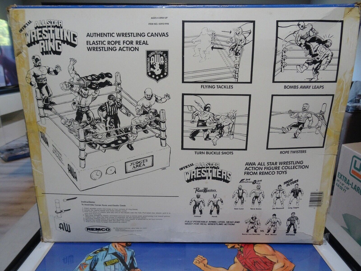 1985 AWA Remco All Star Wrestlers Battle Royal Playset with AWA Wrestling Ring [Version 1]