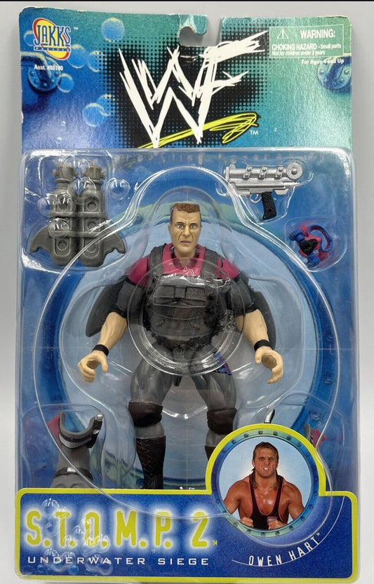 1998 WWF Jakks Pacific S.T.O.M.P. Series 2 Owen Hart