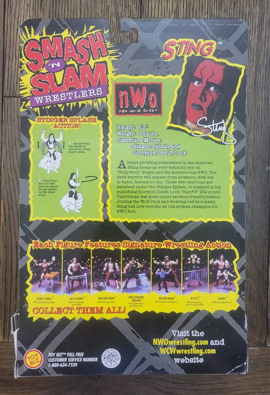 1999 WCW Toy Biz Smash 'N' Slam Sting [Wolfpac, With Black Thigh Pads]