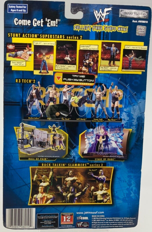 2002 WWF Jakks Pacific Titantron Live Stunt Action Superstars Series 2 The Rock