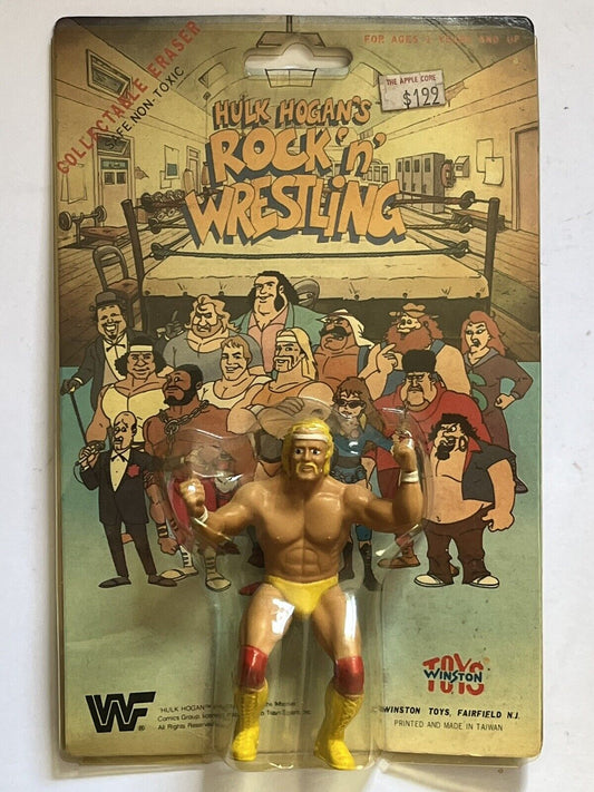 1985 WWF Winston Toys Hulk Hogan's Rock 'N' Wrestling Collectable Erasers Hulk Hogan [With Arms Up]