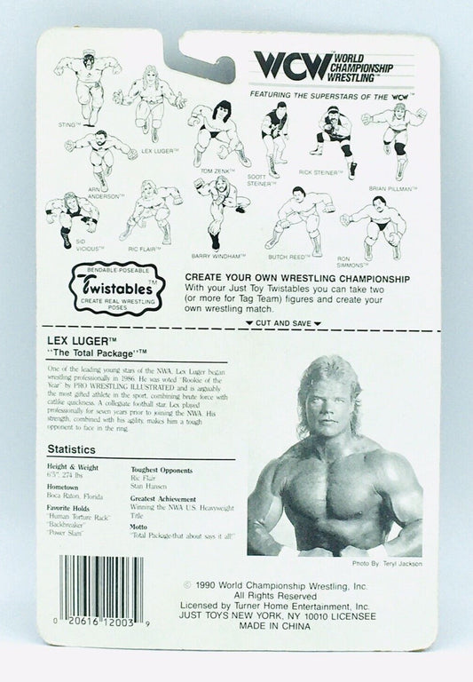 1990 WCW Just Toys Twistables Lex Luger [Roadkill Card]
