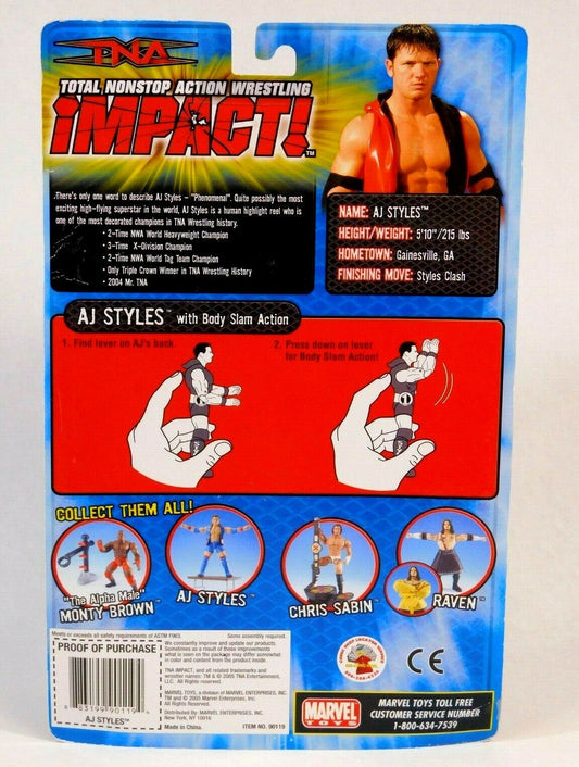 2005 TNA/Impact Wrestling Marvel Toys TNA Wrestling Impact! Series 3 AJ Styles