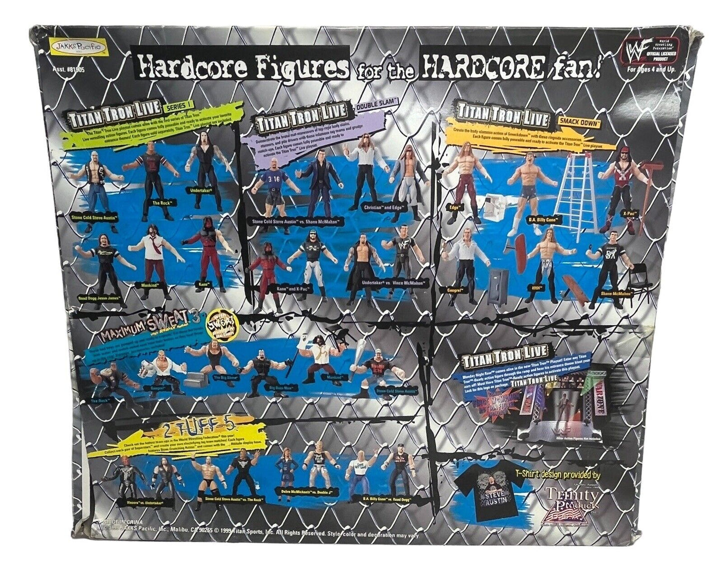 1999 WWF Jakks Pacific Steve Austin Hardcore Collection [Square Packaging]