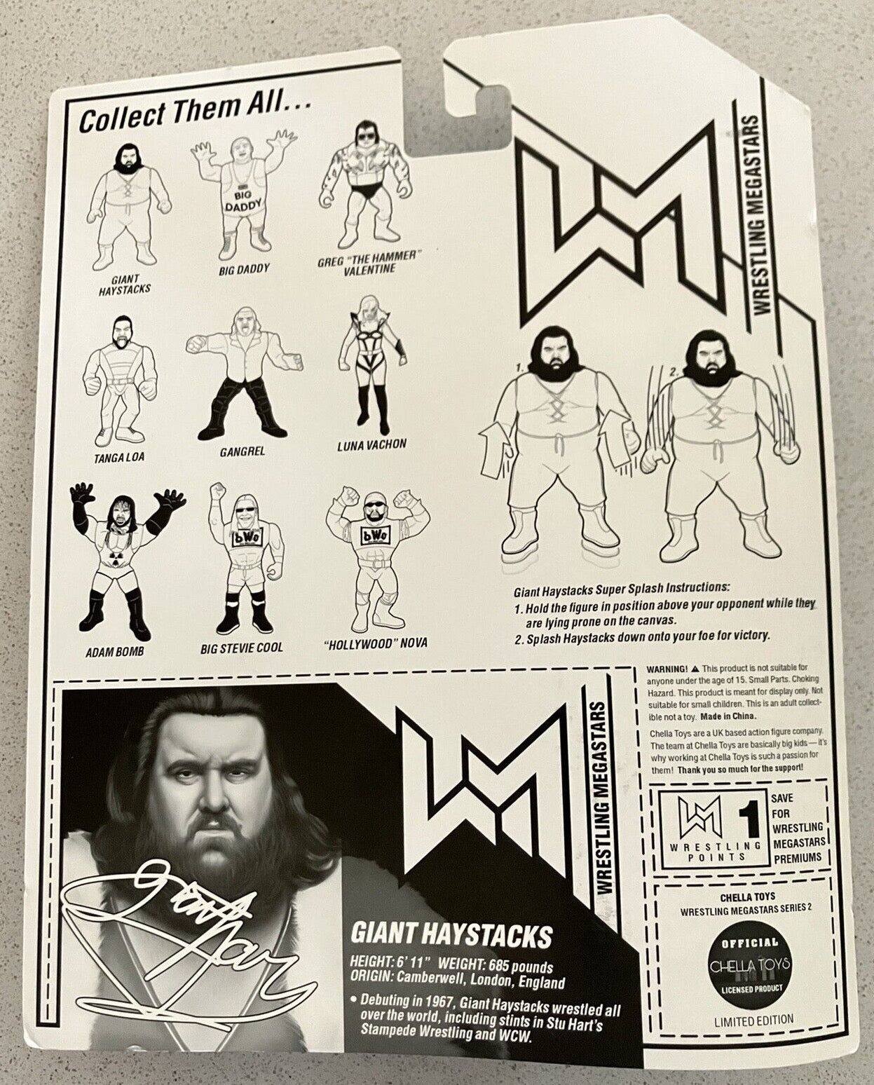 2022 Chella Toys Wrestling Megastars Series 2 Limited Edition Giant Haystacks